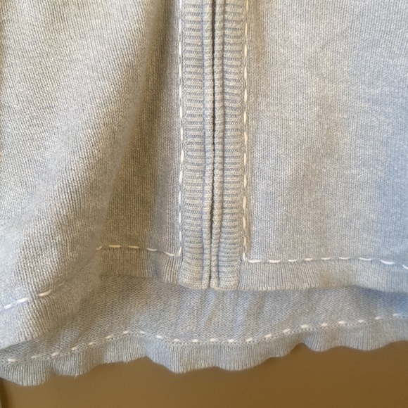 Cropped length blue zip up cardigan - Picture 8 of 9